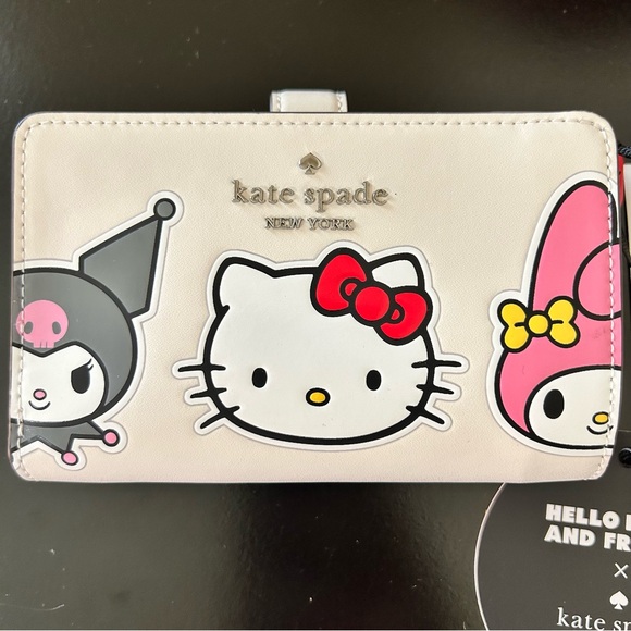Hello Kitty And Friends x Kate Spade Medium Bifold Wallet Limited Edition - Picture 3 of 17